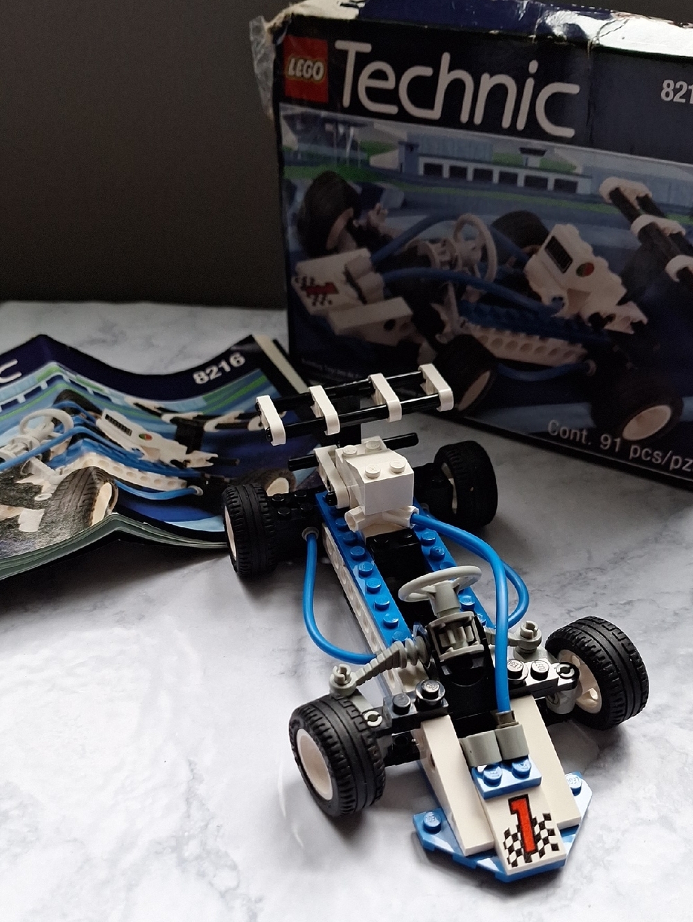 LEGO Technic White & Blue Racing Go-Kart Build Set